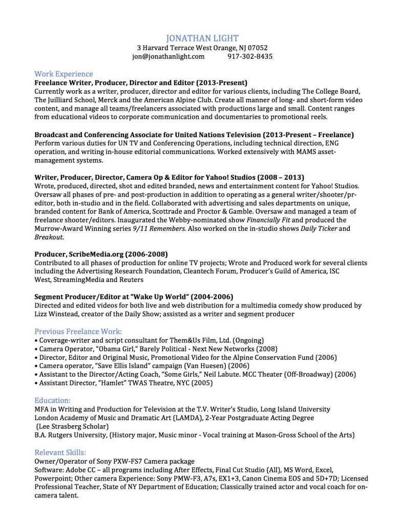 resume jonathan light college board resumes